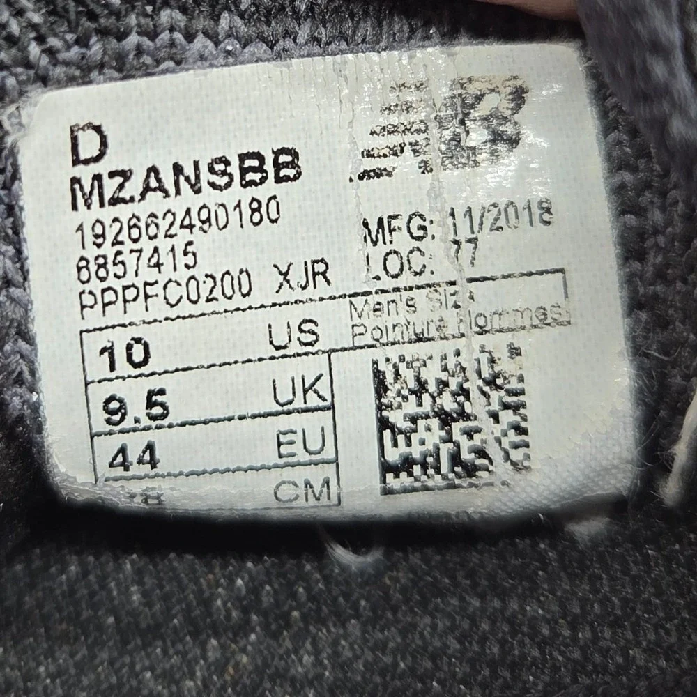 New Balance Fresh Foam Zante Solas Mens 10 Black Grey Knit Running Shoes MZANSBB